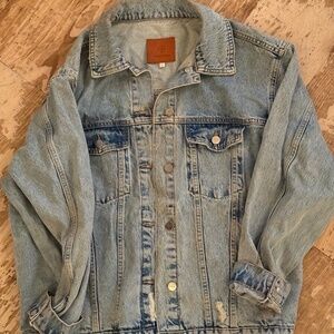 anine bing oversized jean jacket